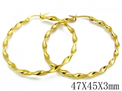 HY Stainless Steel Twisted Earrings-HY70E0134KZ