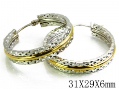 HY Stainless Steel Twisted Earrings-HY70E0169ML