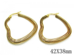 HY Wholesale Stainless Steel Hollow Hoop Earrings-HY89E0007KU