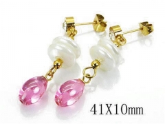 HY Stainless Steel Pearl Earrings-HY64E0243HJV