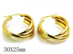 HY Stainless Steel Twisted Earrings-HY58E0425N0