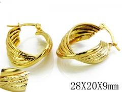 HY Stainless Steel Twisted Earrings-HY70E0251NZ