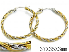 HY Stainless Steel Twisted Earrings-HY70E0146MZ