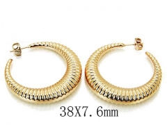 HY Wholesale Stainless Steel Hollow Hoop Earrings-HY30E1508OT