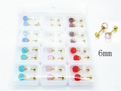 HY Stainless Steel Small Crystal Stud-HY54E0143JOE