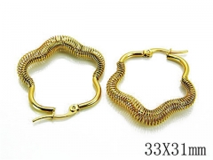 HY Wholesale Stainless Steel Hollow Hoop Earrings-HY89E0010KB