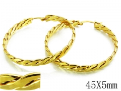 HY Stainless Steel Twisted Earrings-HY70E0338MZ