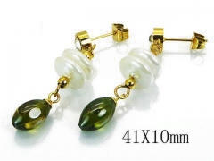 HY Stainless Steel Pearl Earrings-HY64E0242HJB