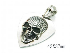 HY Stainless Steel 316L Skull Pendant-HYC27P1030HLQ