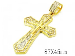 HY Stainless Steel 316L Cross Pendant-HYC13P0779IPQ