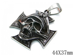 HY Stainless Steel 316L Skull Pendant-HYC27P1349HZZ