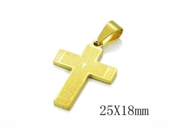 HY Stainless Steel 316L Cross Pendant-HYC12P0617JG