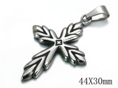 HY Stainless Steel 316L Cross Pendant-HYC03P0163HFF