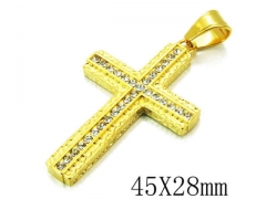 HY Stainless Steel 316L Cross Pendant-HYC13P0267HEE