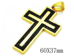 HY Stainless Steel 316L Cross Pendant-HYC13P0699HKD