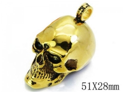 HY Stainless Steel 316L Skull Pendant-HYC27P1184HKZ