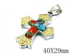 HY Stainless Steel 316L Cross Pendant-HYC61P0141KQ