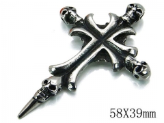 HY Stainless Steel 316L Cross Pendant-HYC03P0133HIZ