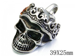 HY Stainless Steel 316L Skull Pendant-HYC27P1182HHZ