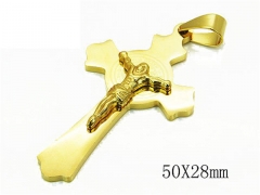 HY Stainless Steel 316L Cross Pendant-HYC12P0456LL