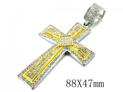 HY Stainless Steel 316L Cross Pendant-HYC13P0234JIY