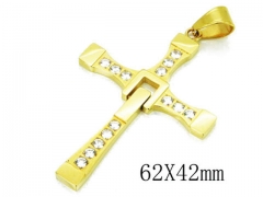 HY Stainless Steel 316L Cross Pendant-HYC13P0987HKL