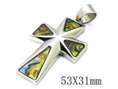 HY Stainless Steel 316L Cross Pendant-HYC61P0134KS