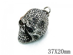 HY Stainless Steel 316L Skull Pendant-HYC27P1236HZZ