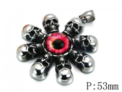 HY Stainless Steel 316L Skull Pendant-HYC27P1518HIU