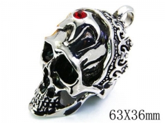 HY Stainless Steel 316L Skull Pendant-HYC27P1195HMZ