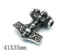 HY Stainless Steel 316L Skull Pendant-HYC27P1600HTT