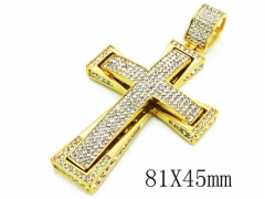 HY Stainless Steel 316L Cross Pendant-HYC13P0838JIF