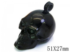 HY Stainless Steel 316L Skull Pendant-HYC27P1189HKZ