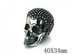 HY Stainless Steel 316L Skull Pendant-HYC27P1682HIE