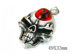 HY Stainless Steel 316L Skull Pendant-HYC27P1010HIT