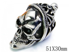 HY Stainless Steel 316L Skull Pendant-HYC27P1190HHZ