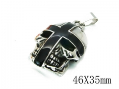 HY Stainless Steel 316L Skull Pendant-HYC27P1625HIE