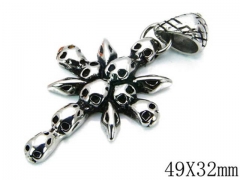 HY Stainless Steel 316L Skull Pendant-HYC73P0045HZZ