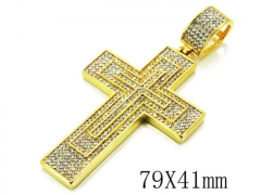 HY Stainless Steel 316L Cross Pendant-HYC13P0241JIS