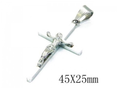 HY Stainless Steel 316L Cross Pendant-HYC13P0834OL