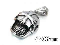 HY Stainless Steel 316L Skull Pendant-HYC27P1319HZZ