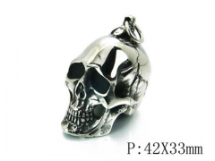 HY Stainless Steel 316L Skull Pendant-HYC27P1681HIT