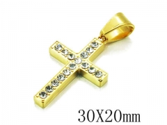 HY Stainless Steel 316L Cross Pendant-HYC13P0271HEE