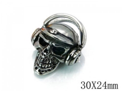 HY Stainless Steel 316L Skull Pendant-HYC27P1235HZZ