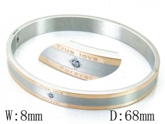 HY Wholesale Stainless Steel 316L Bangle(Crystal)-HY42B0195HLL