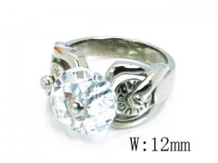 HY Stainless Steel Big-Crystal Rings-HYC30R0586HFF