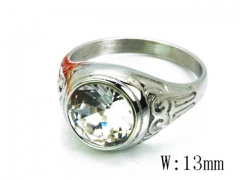 HY Stainless Steel Big-Crystal Rings-HYC45R0271NF