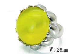 HY Stainless Steel Big-Crystal Rings-HYC46R0058HHF