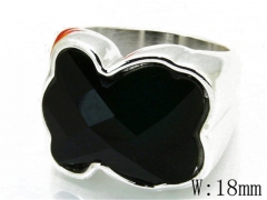 HY Stainless Steel Big-Crystal Rings-HYC64R0015H30