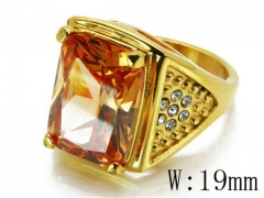 HY Stainless Steel Big-Crystal Rings-HYC46R0881HJA